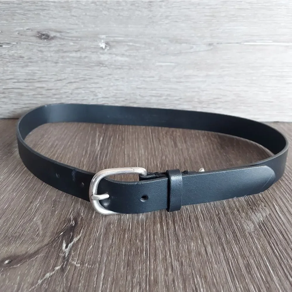 Crewcuts Black Italian Bonded Leather Belt Large